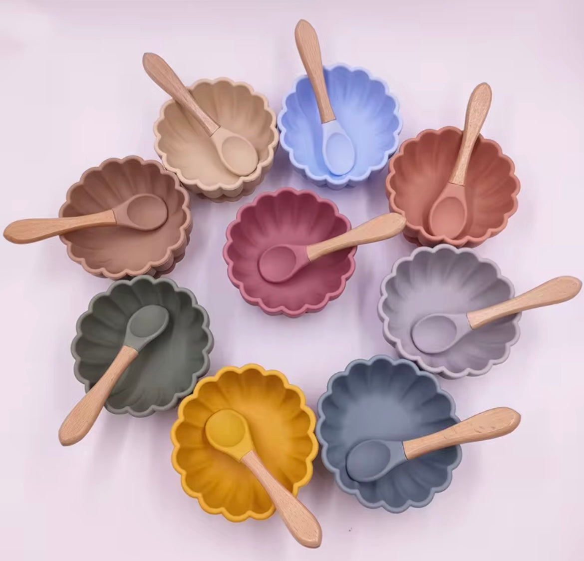 Silicone Shell Bowl & Spoon Set