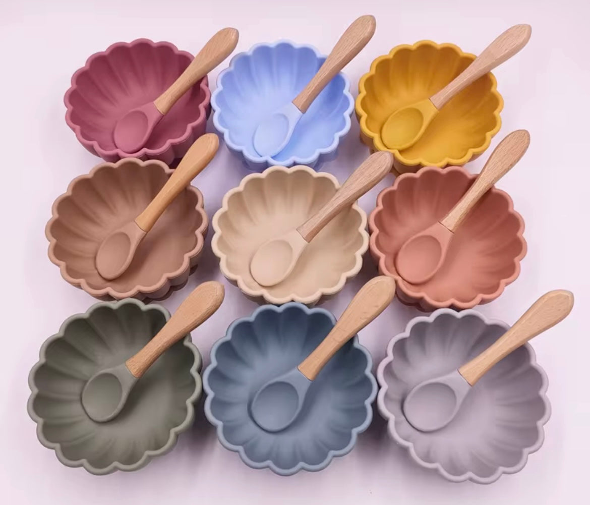 Silicone Shell Bowl & Spoon Set