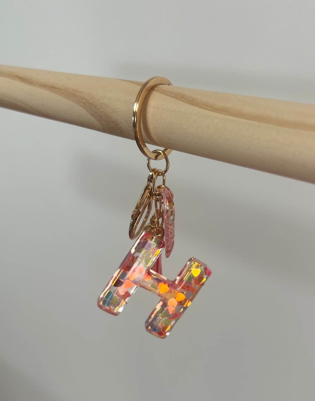 Pink Initial Keyring