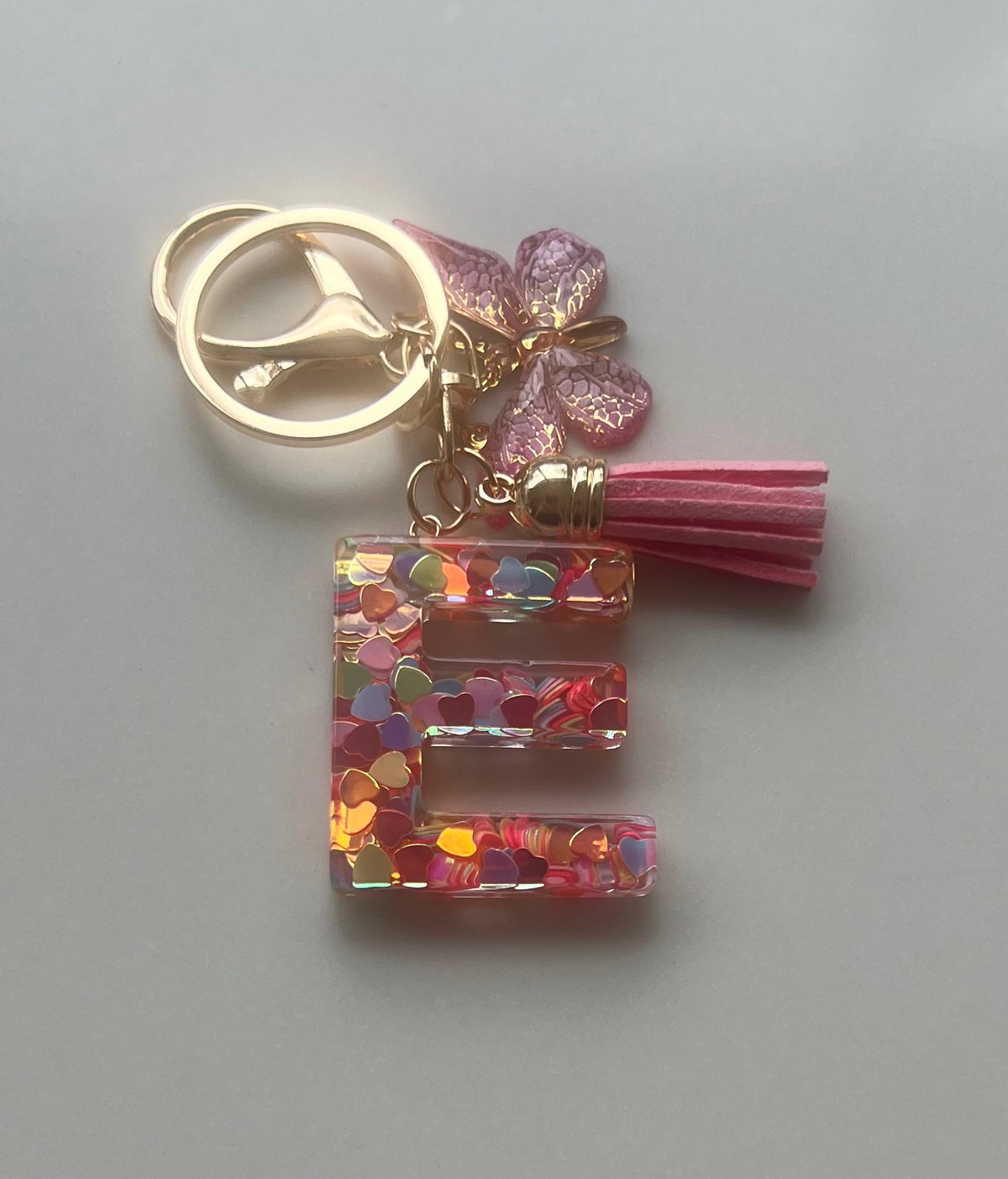 Pink Initial Keyring